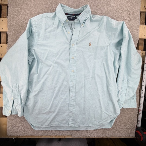 Ralph Lauren Other - Vintage Ralph Lauren Oxford Shirt Mens XL Classic Fit‎ Light Blue Flesh Pony